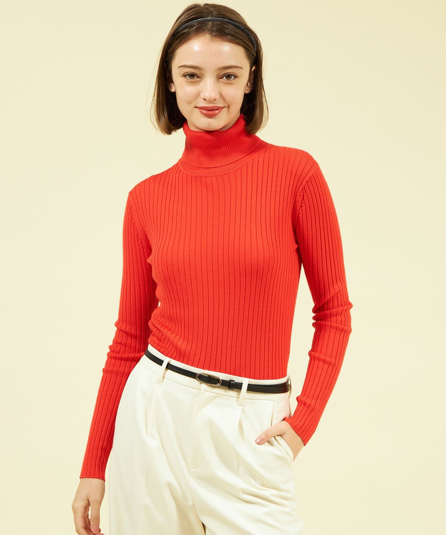 2301-H5N4148680__A,80,モデル身長174cm 着用サイズ：38