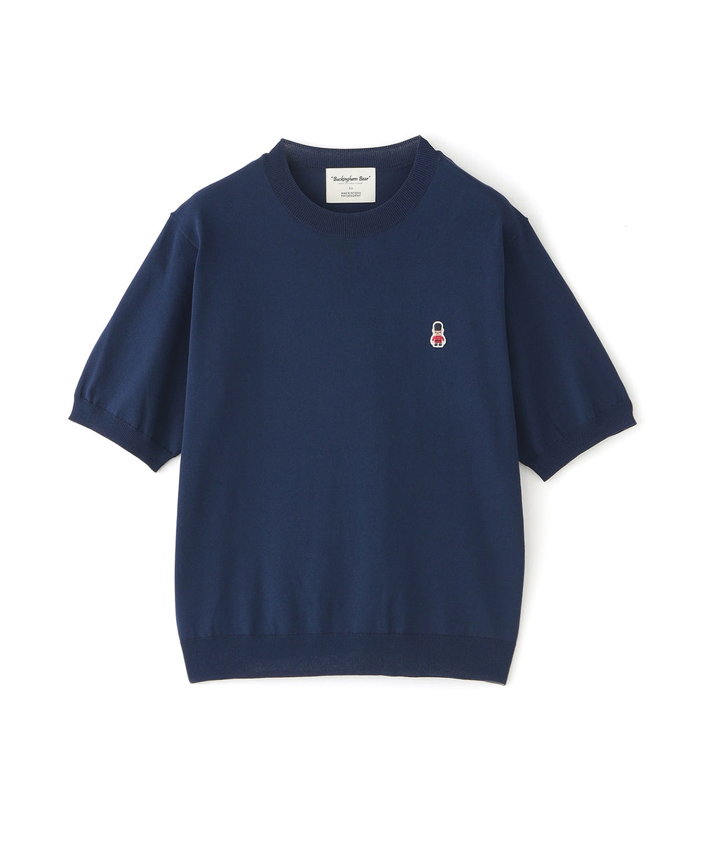 WEB&一部店舗限定】バッキンガムベア ワッペンクルーネックニット