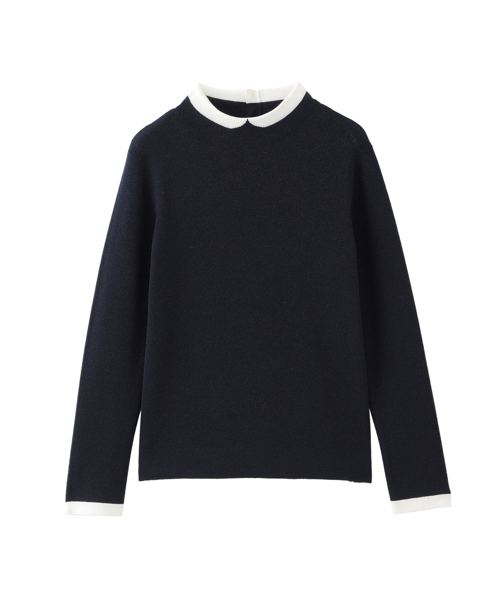 2025年秋冬モデル】Cleric Collar Knit グリッター(トップス