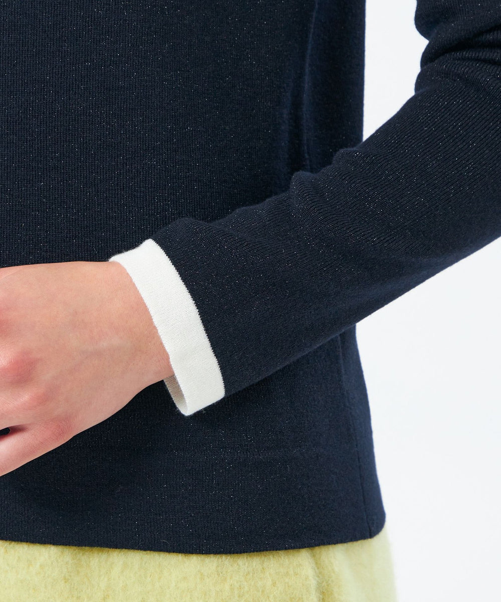 2025年秋冬モデル】Cleric Collar Knit グリッター(トップス