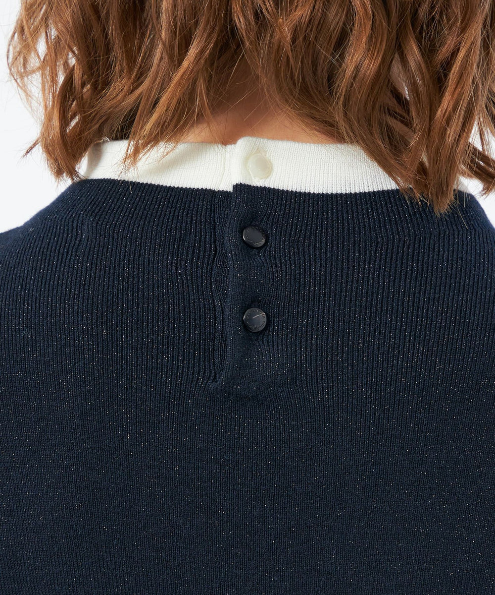 2025年秋冬モデル】Cleric Collar Knit グリッター(トップス