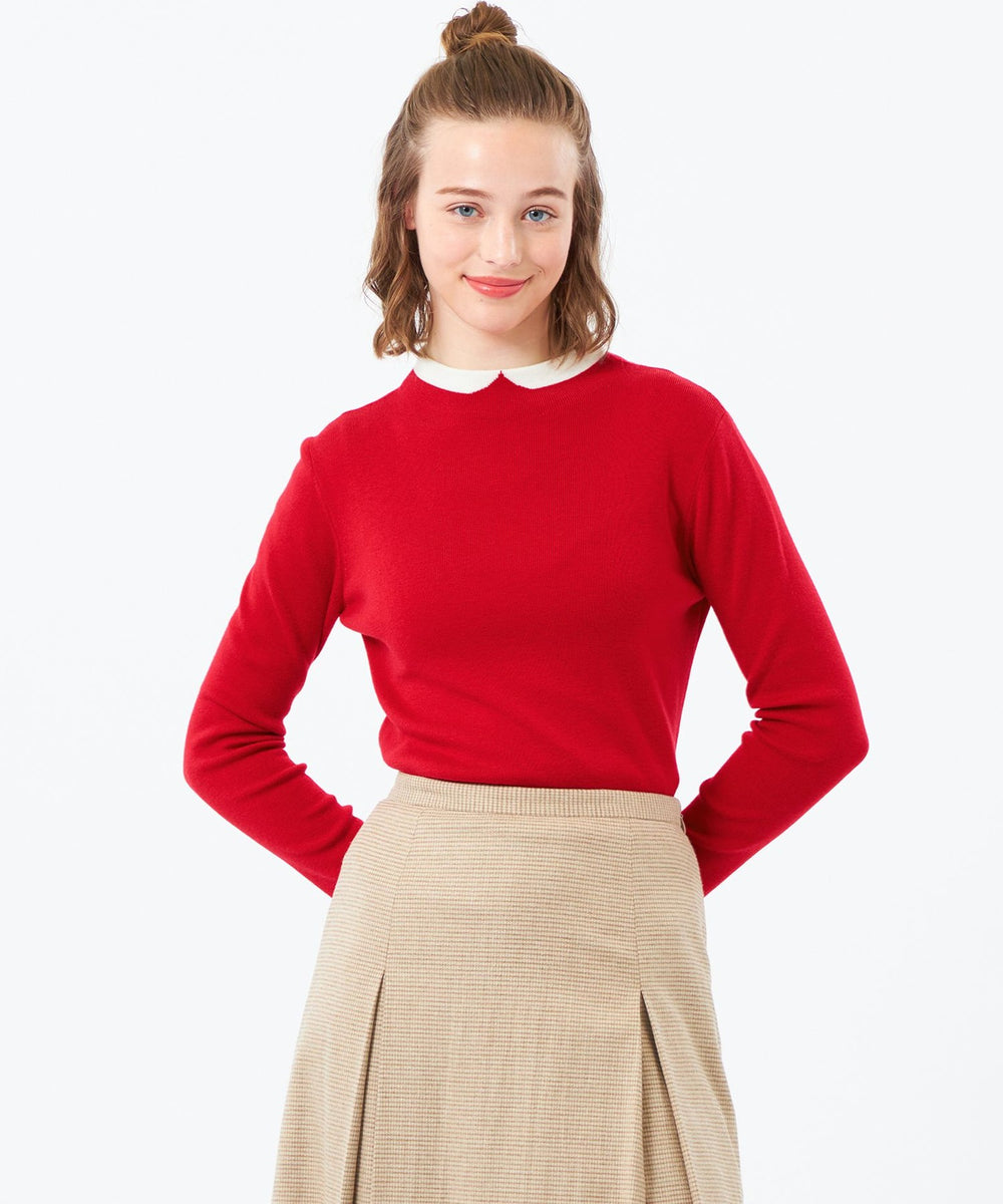 2025年秋冬モデル】Cleric Collar Knit ウールブレンド(トップス