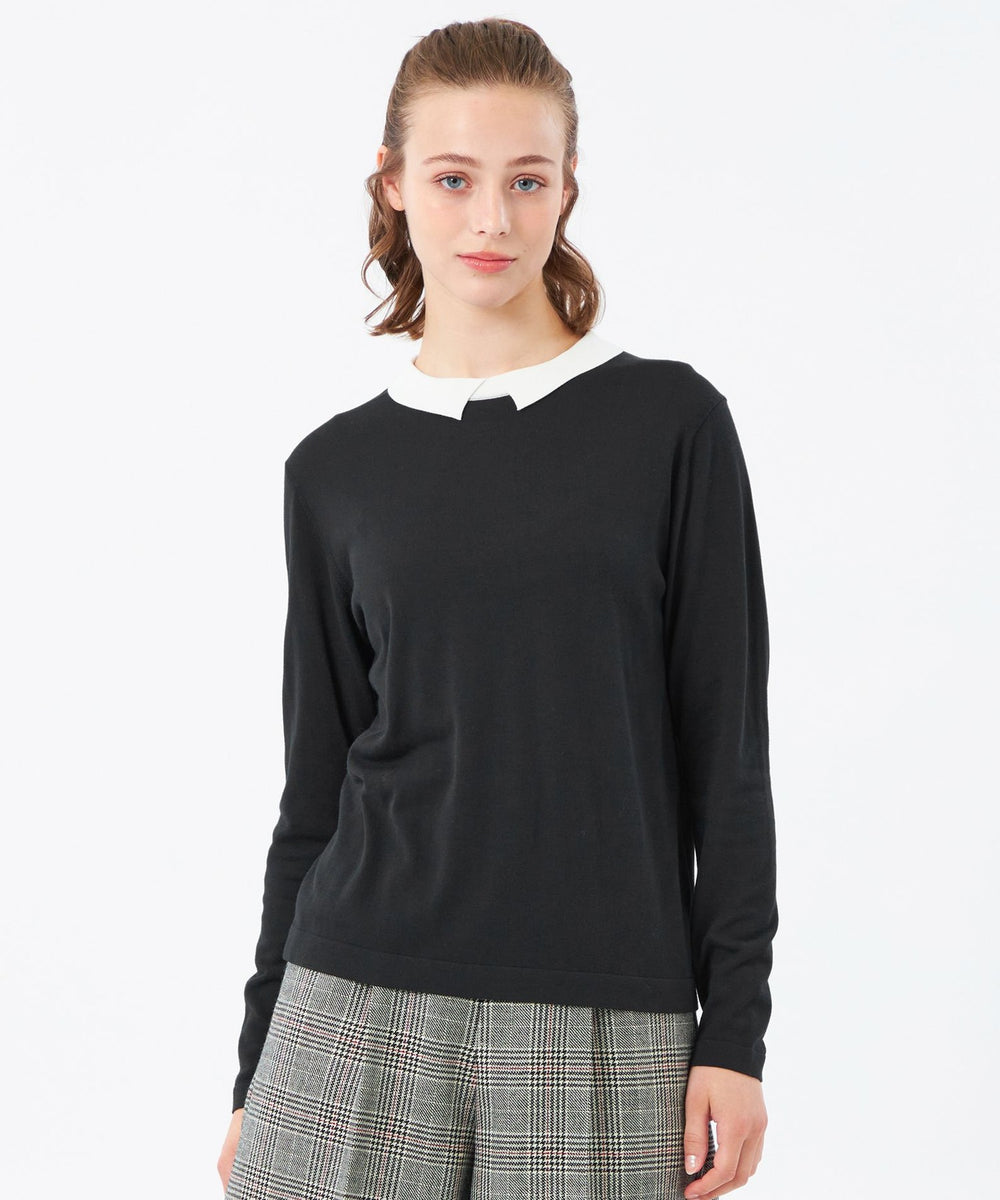 Bicolor Knit Polo（バイカラーニットポロ）】ロングスリーブ(トップス