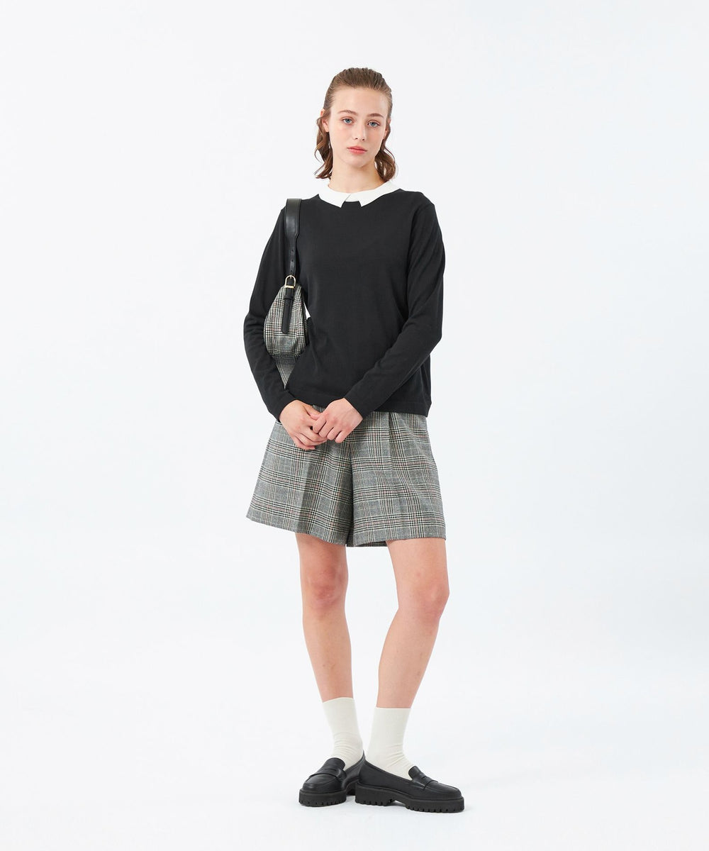 マッキントッシュフィロソフィー　バイカラーニットポロ　38 黒 Bicolor Knit Polo（バイカラーニットポロ）】(トップス