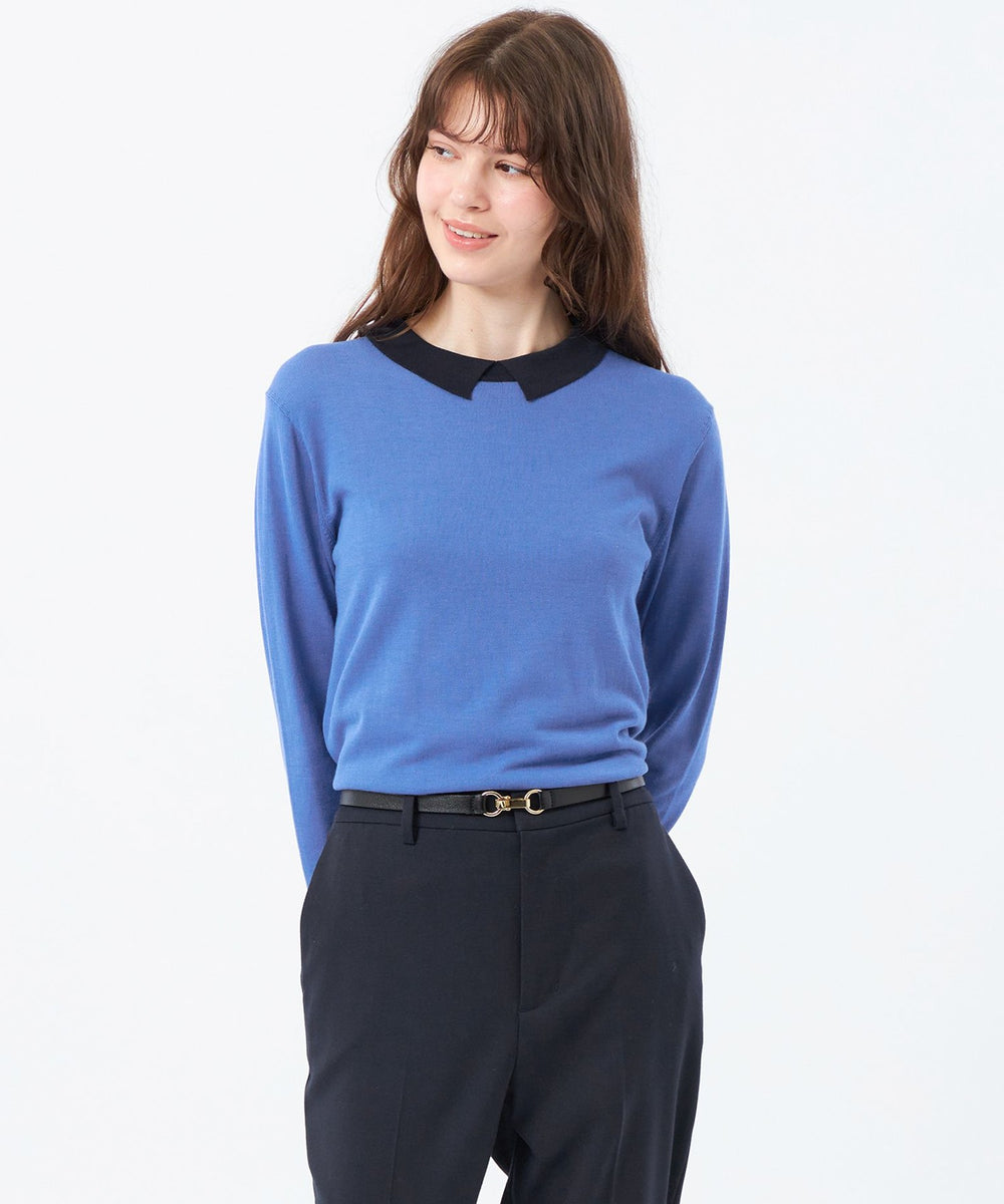 Bicolor Knit Polo（バイカラーニットポロ）】ロングスリーブ(トップス