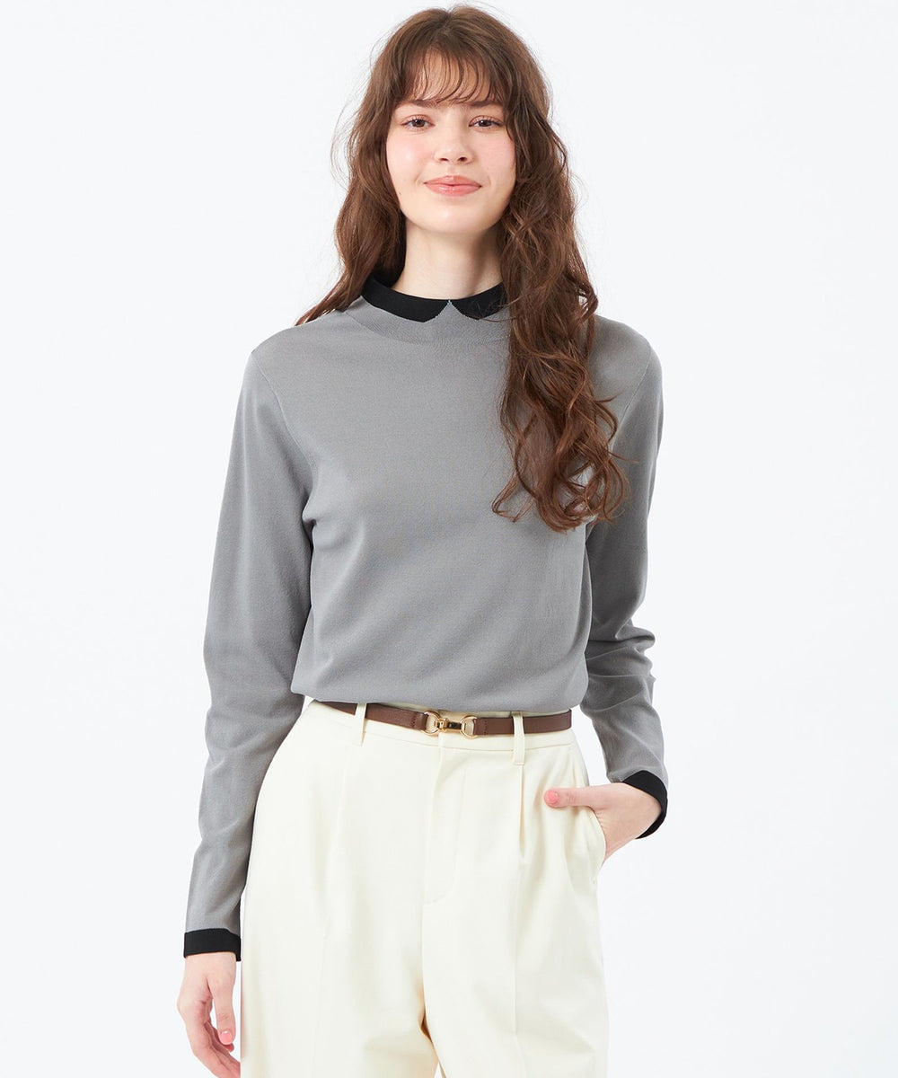 Cleric Collar Knitロングスリーブ MACKINTOSH PHILOSOPHY｜Cleric Collar Knit ロングスリーブ