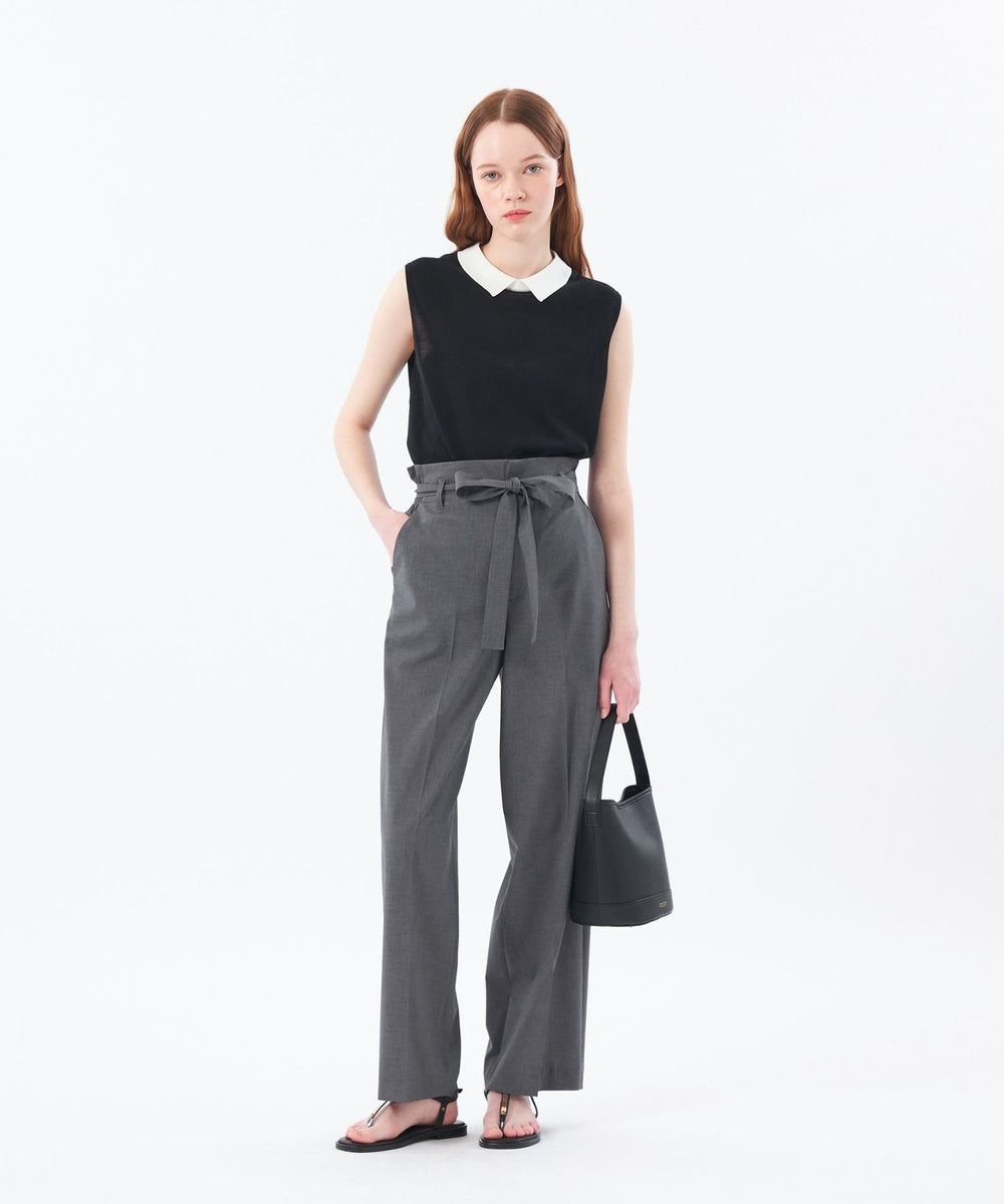 Bi-color Knit Polo（バイカラーニットポロ）】ノースリーブ(トップス