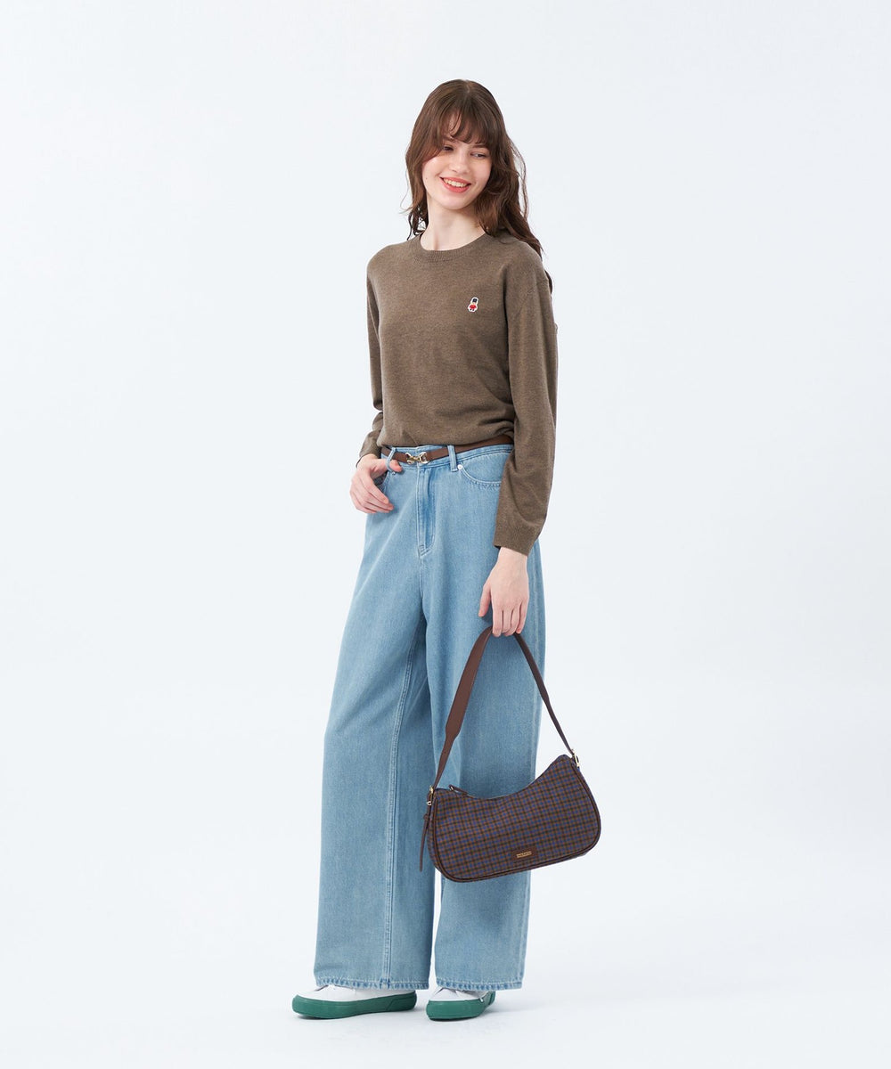 WEB&一部店舗限定】バッキンガムベア ワッペンクルーネックニット