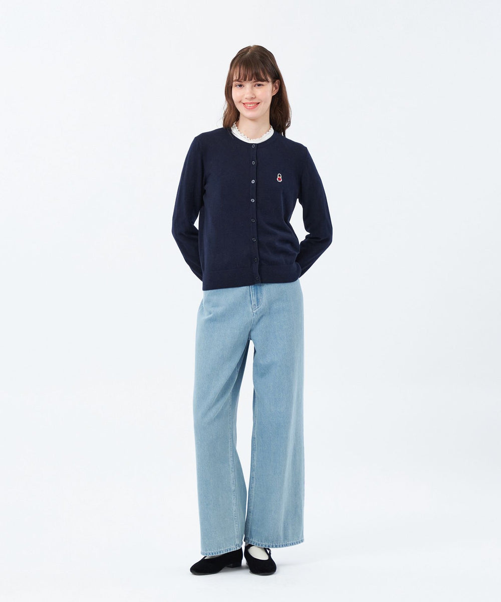 美品 【WEB&一部店舗限定】バッキンガムベア ワッペンニットカーディガン WEB&一部店舗限定】バッキンガムベア ワッペンニットカーディガン