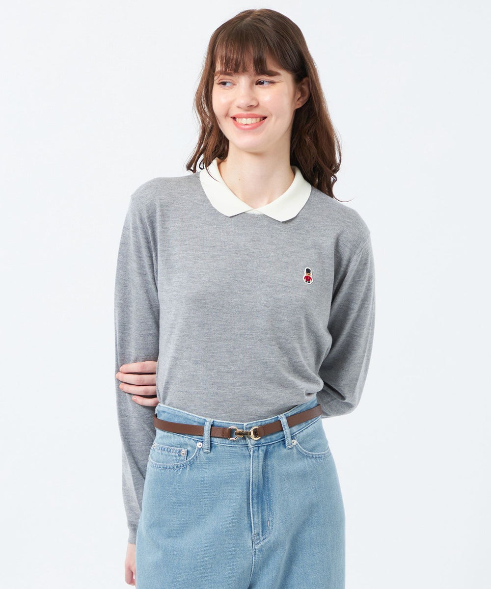 【新品】マッキントッシュ フィロソフィー バッキンガムベア ワッペンニットポロ WEB&一部店舗限定】バッキンガムベア ワッペンニットポロ(トップス
