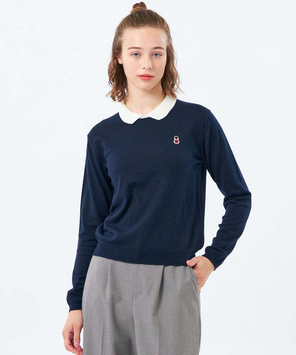 WEB&一部店舗限定】バッキンガムベア ワッペンニットポロ(トップス