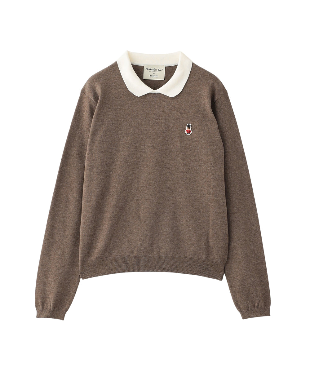 WEB&一部店舗限定】バッキンガムベア ワッペンニットポロ(トップス