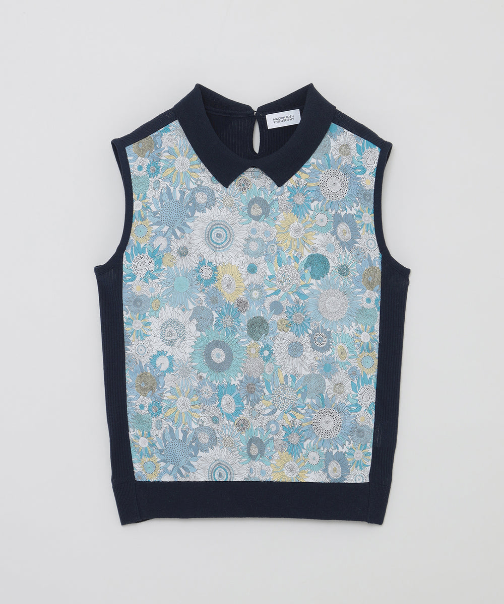 リバティコンビノースリーブポロニット(トップス)｜MACKINTOSH