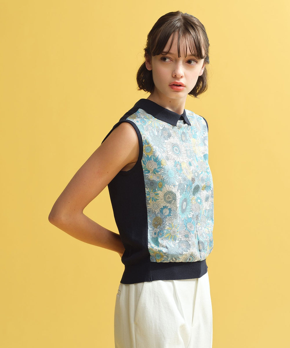 MACKINTOSH PHILOSOPHY ノースリーブニット リバティコンビノースリーブポロニット(トップス)｜MACKINTOSH