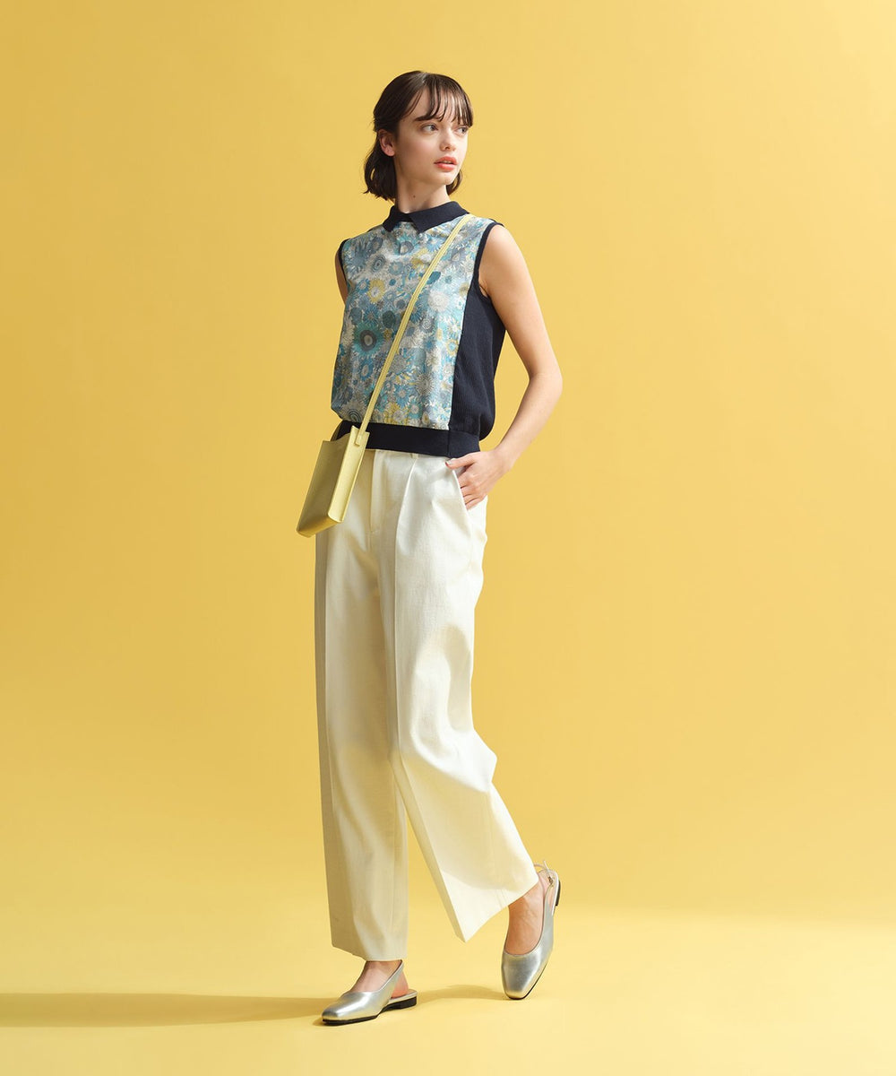 MACKINTOSH PHILOSOPHY ノースリーブニット リバティコンビノースリーブポロニット(トップス)｜MACKINTOSH