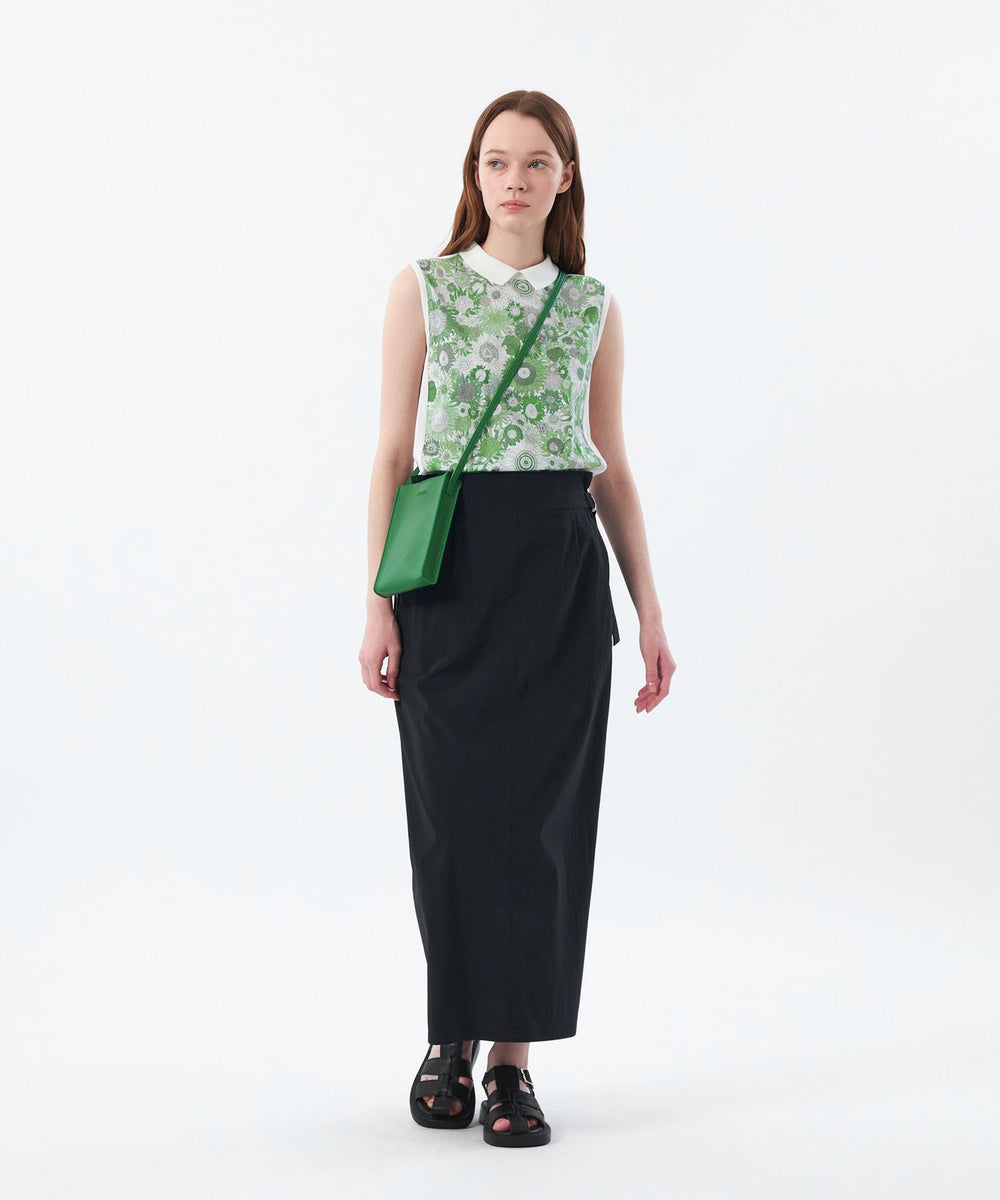 リバティコンビノースリーブポロニット(トップス)｜MACKINTOSH