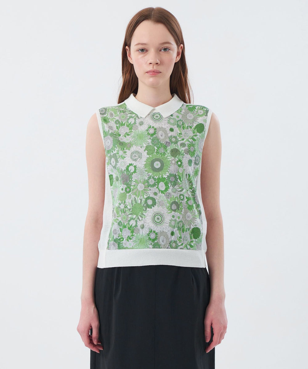 リバティコンビノースリーブポロニット(トップス)｜MACKINTOSH