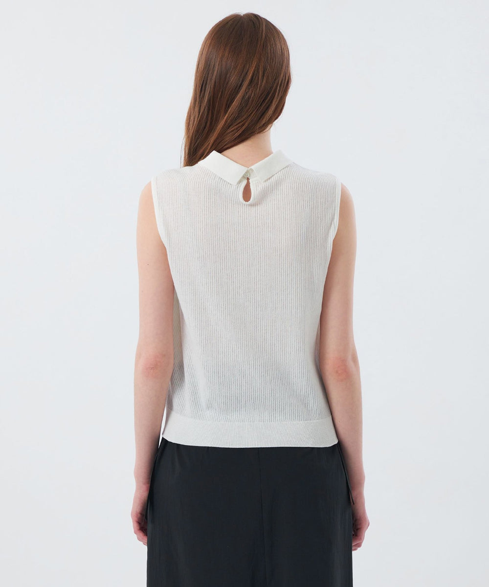 MACKINTOSH PHILOSOPHY ノースリーブニット リバティコンビノースリーブポロニット(トップス)｜MACKINTOSH