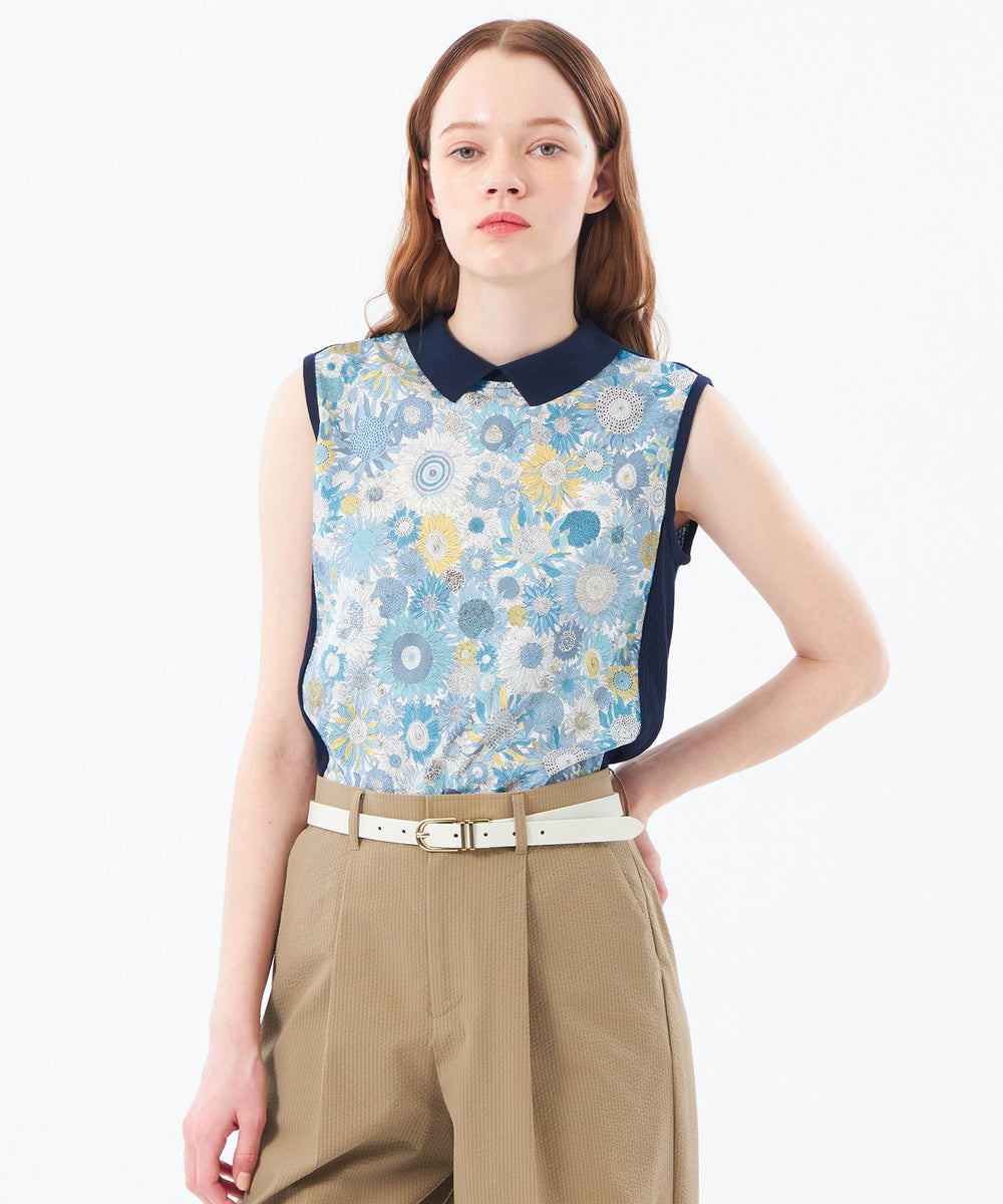 リバティコンビノースリーブポロニット(トップス)｜MACKINTOSH