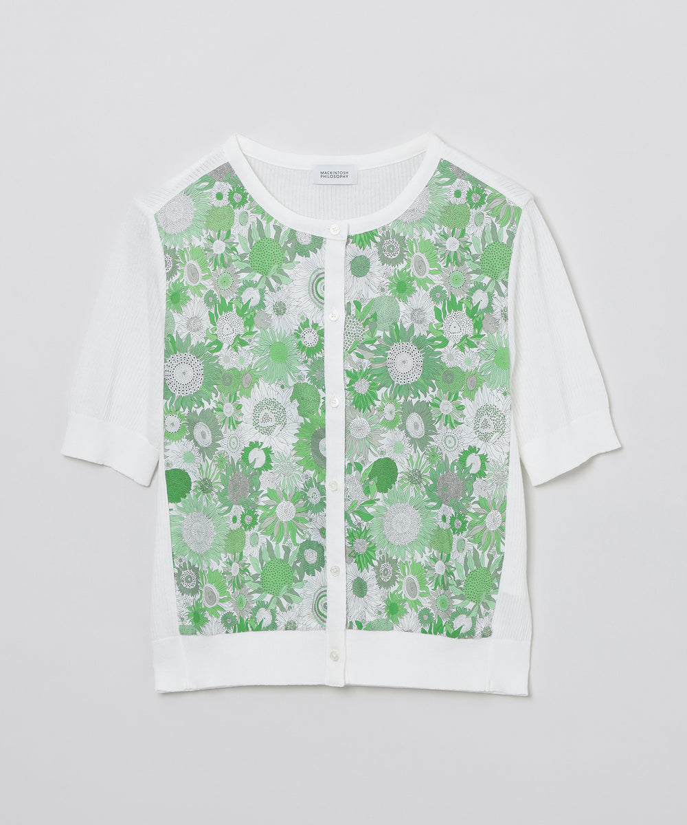 新品タグ付★SCAPA リバティコンビニットカーディガン　38 新品タグ付☆SCAPA リバティコンビニットカーディガン 38