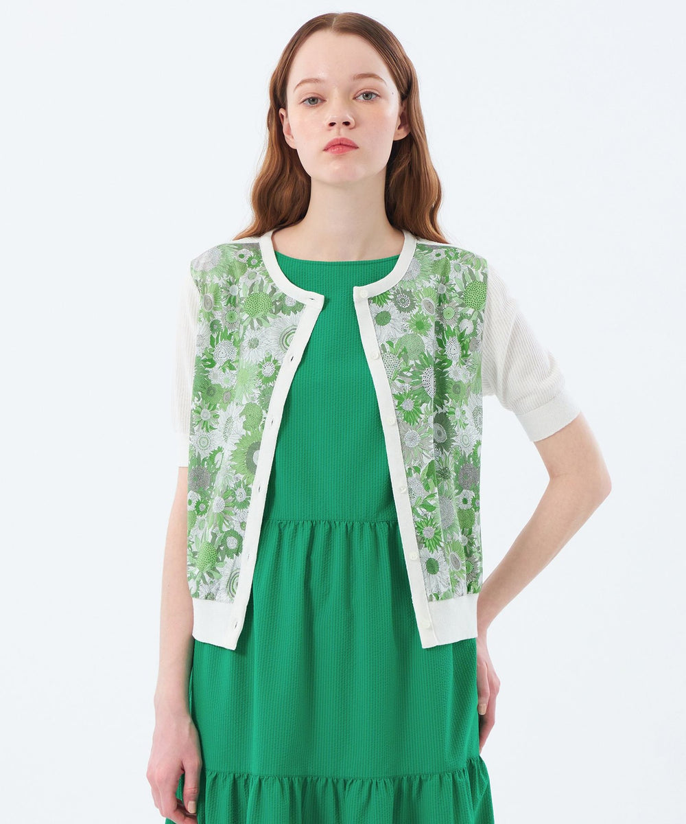 極美品　25SS マッキントッシュ ミラノリブニットカーディガン フリル襟付き 極美品 25SS マッキントッシュ ミラノリブニットカーディガン フリル襟