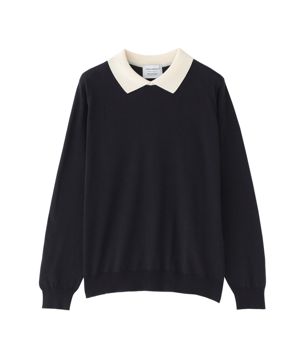 JOHN SMEDLEY】バイカラーニットポロシャツ(トップス)｜MACKINTOSH