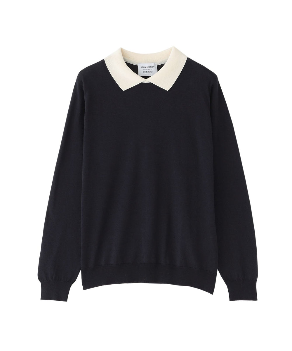 JOHN SMEDLEY】バイカラーニットポロシャツ(トップス)｜MACKINTOSH