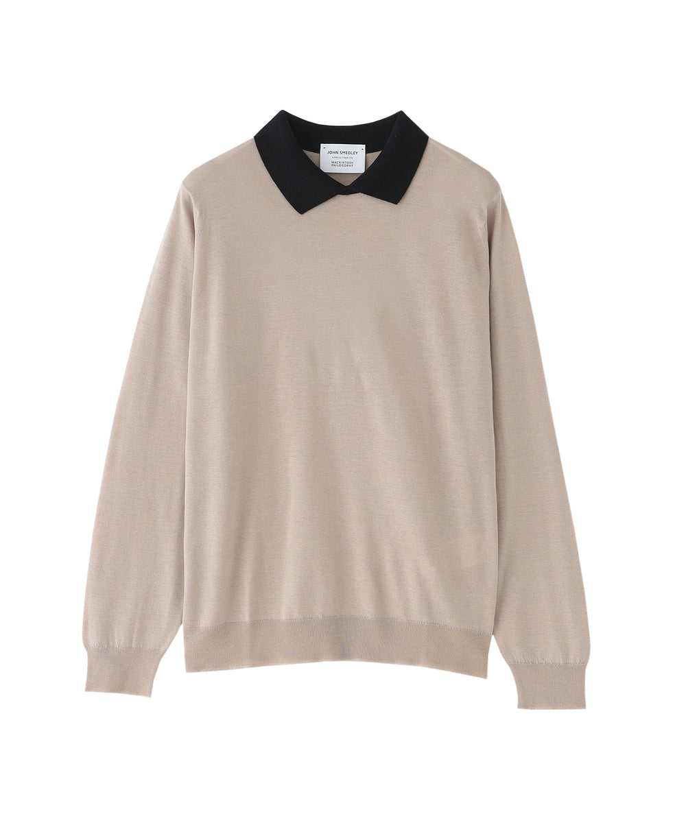 JOHN SMEDLEY】バイカラーニットポロシャツ(トップス)｜MACKINTOSH