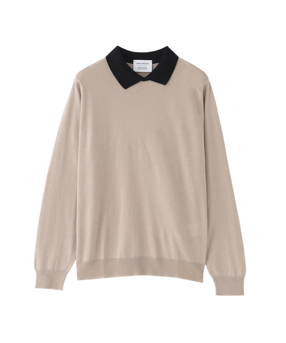 JOHN SMEDLEY】バイカラーニットポロシャツ(トップス)｜MACKINTOSH