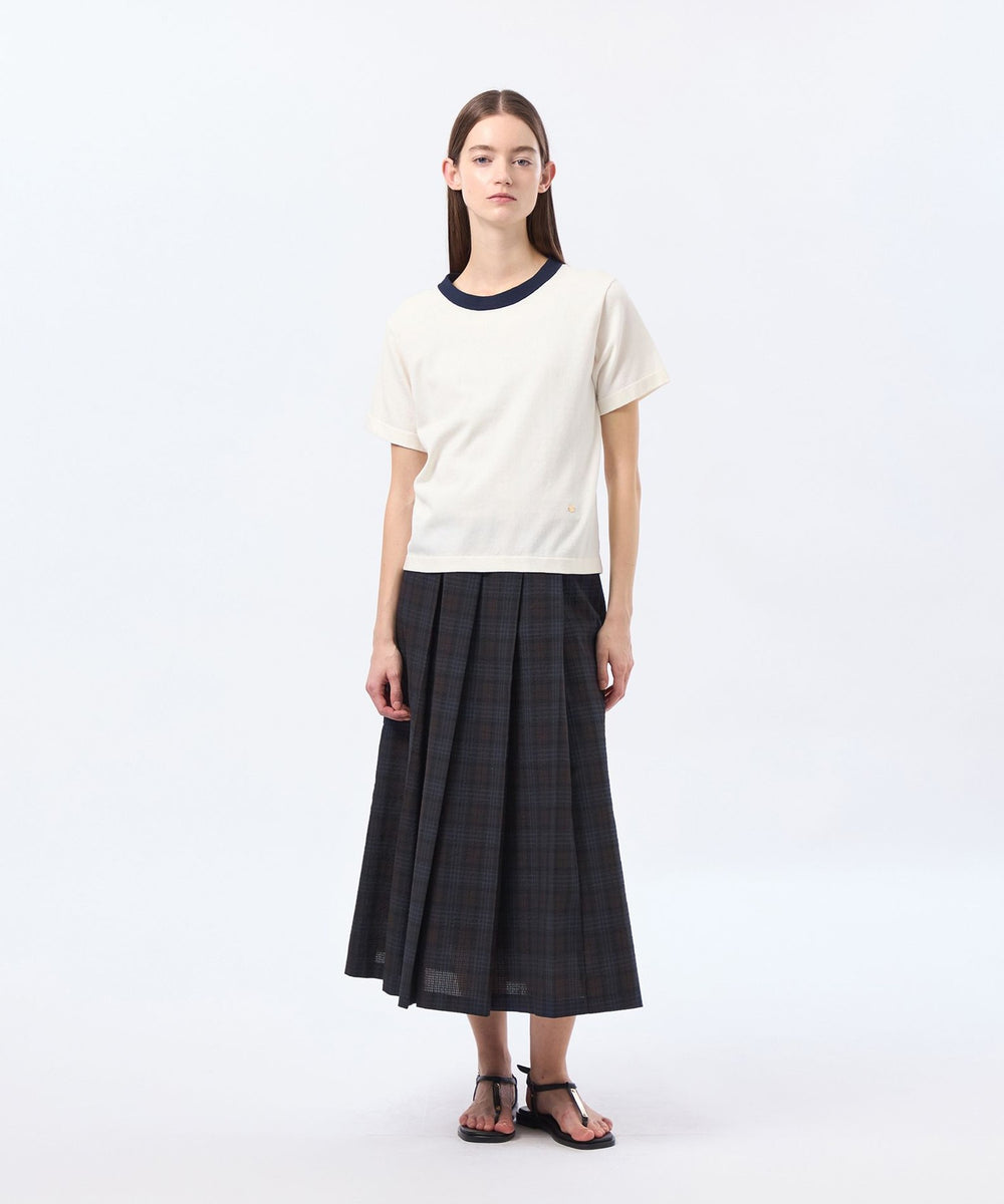 サッカーチェックタックプリーツスカート(スカート)｜MACKINTOSH