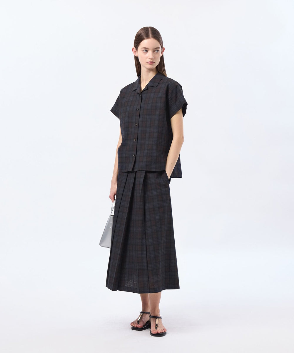 サッカーチェックタックプリーツスカート(スカート)｜MACKINTOSH