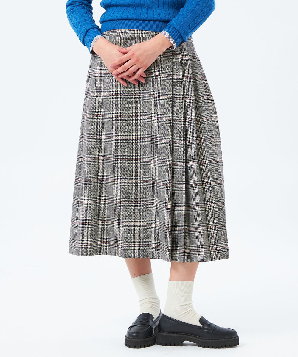 サイドプリーツチェックツイードスカート(スカート)｜MACKINTOSH