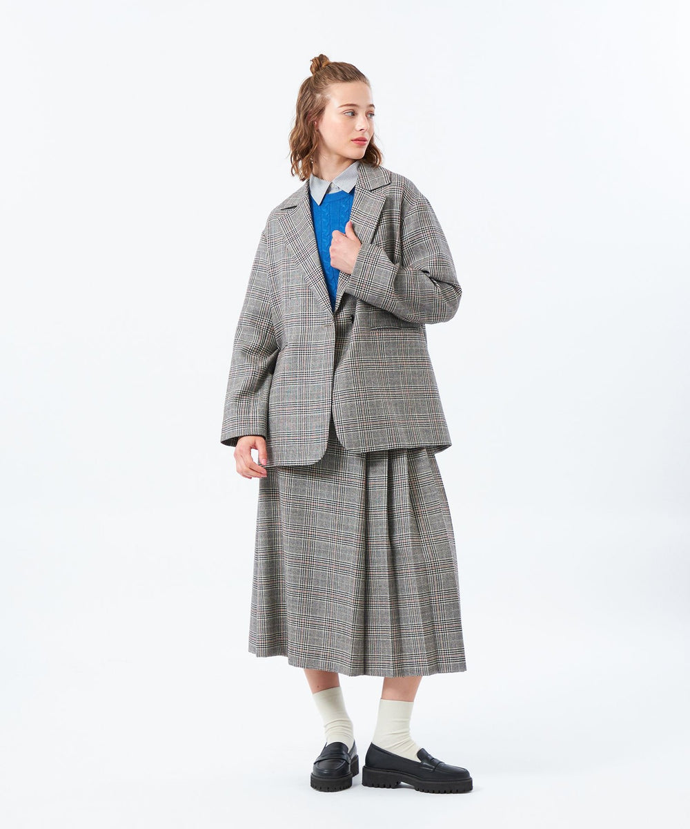 サイドプリーツチェックツイードスカート(スカート)｜MACKINTOSH