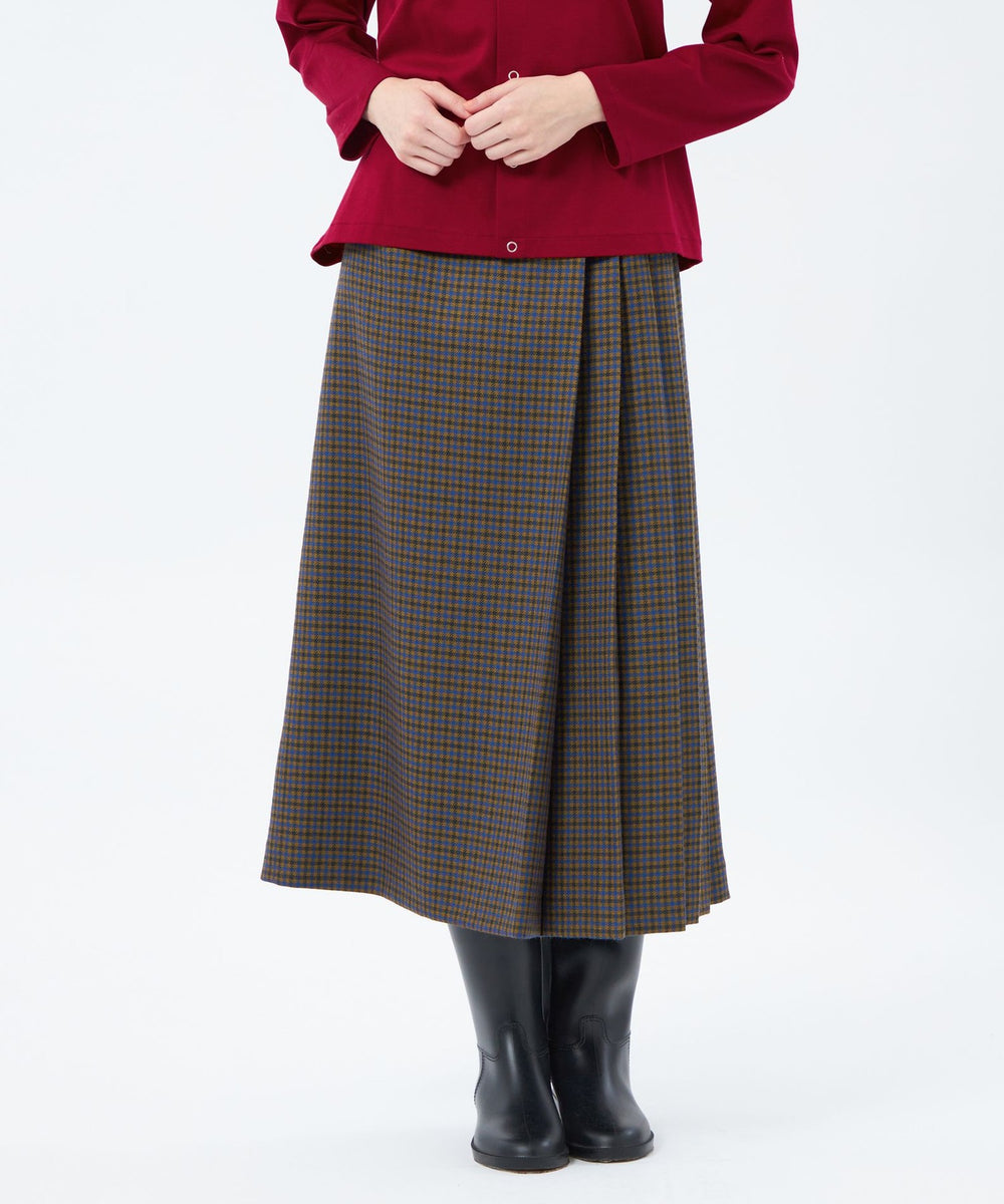 サイドプリーツチェックツイードスカート(スカート)｜MACKINTOSH