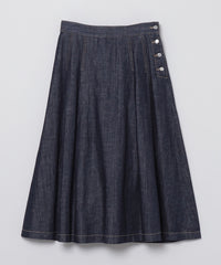 【新品】コットンリネンデニムスカート【タグなし】 AMBIDEX Store ○コットンリネンデニム ジャンパースカート(F