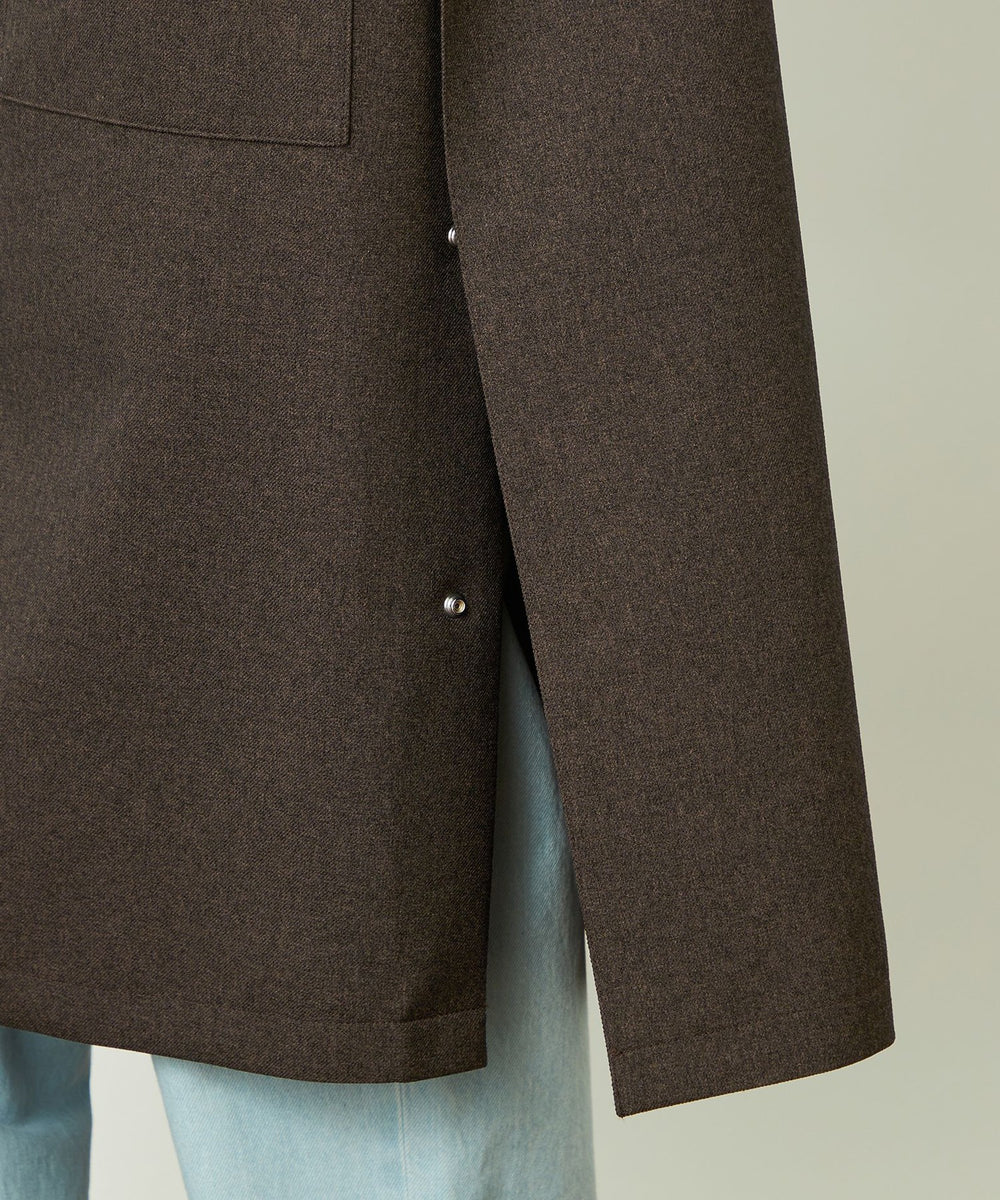 美品✨　マッキントッシュフィロソフィー リネン混 ステンカラーコート M〜L GREY LABEL 【SOMERFORD LONG（サマーフォード ロング