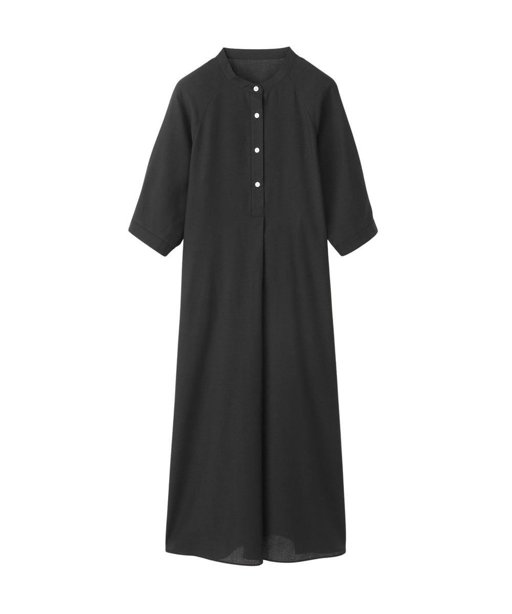 GREY LABEL リネンミックスバンドカラーワンピース(ワンピース