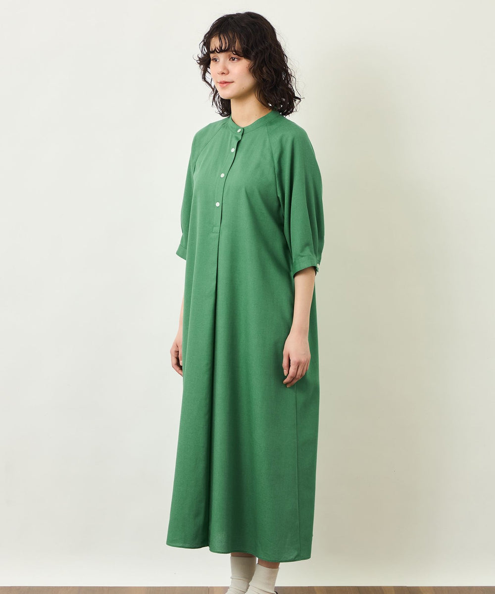 GREY LABEL リネンミックスバンドカラーワンピース(ワンピース