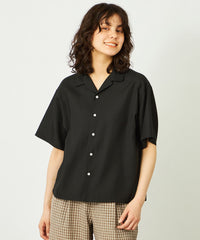 GREY LABEL リネンミックスオープンカラーシャツ(トップス