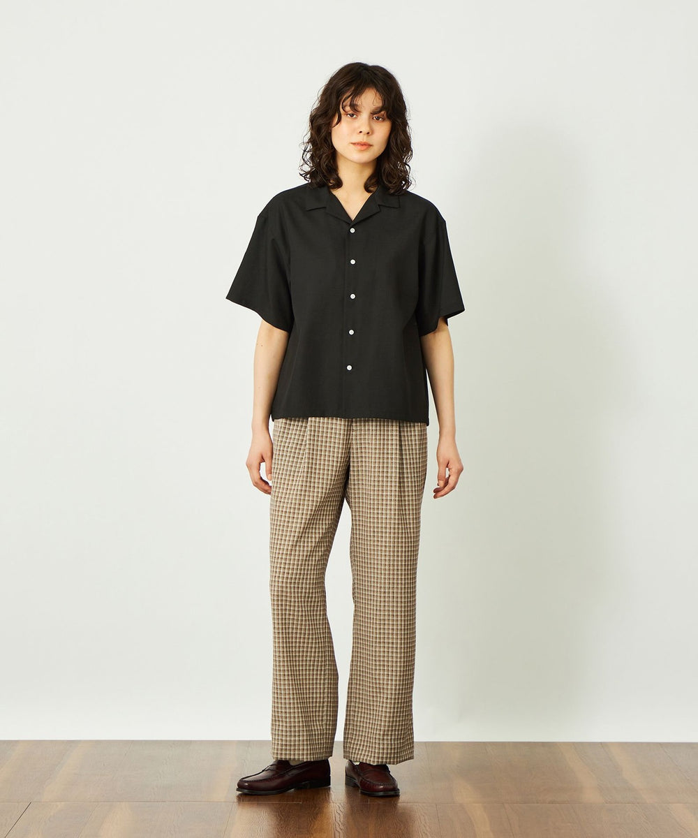 GREY LABEL リネンミックスオープンカラーシャツ(トップス