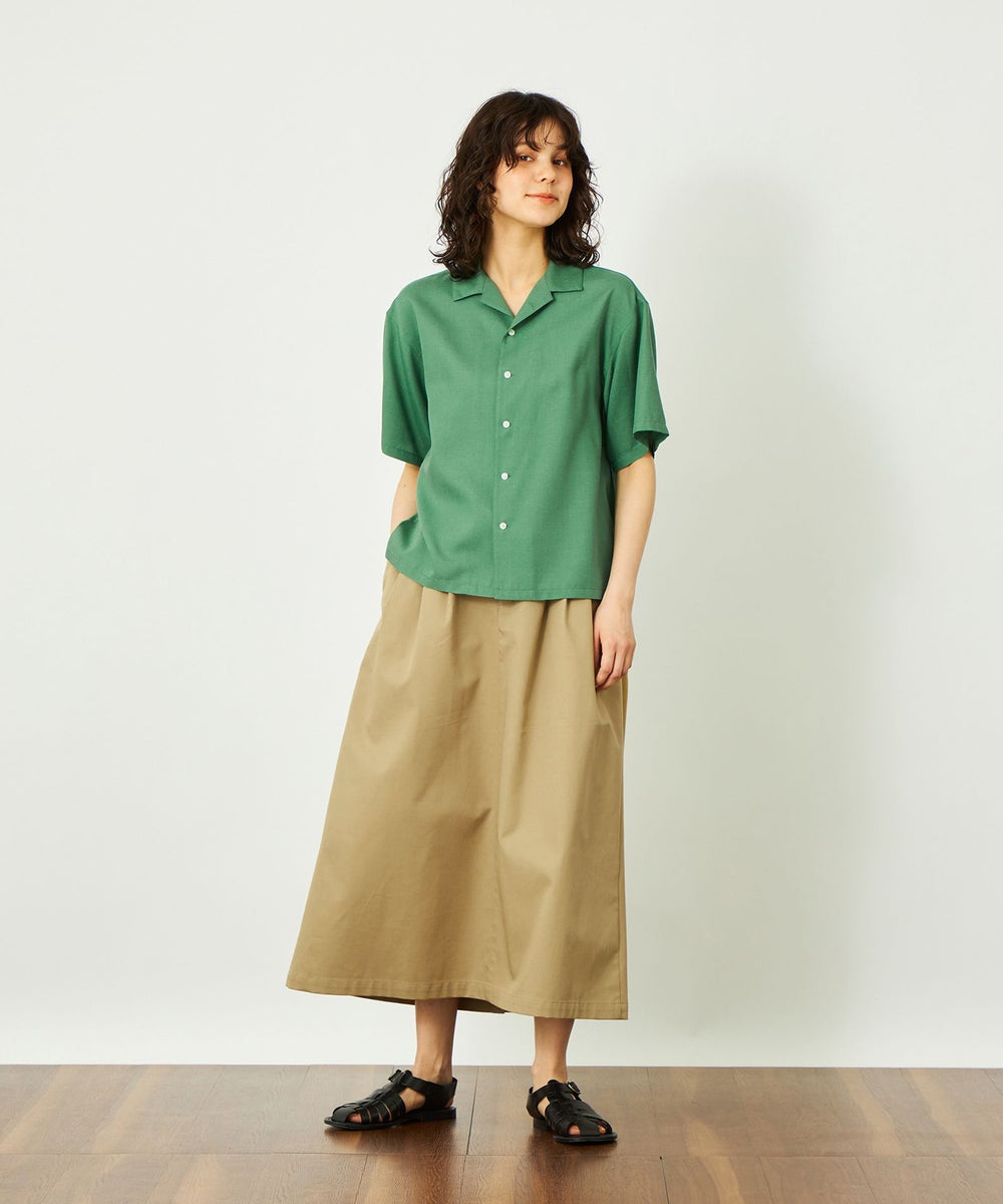 GREY LABEL リネンミックスオープンカラーシャツ(トップス