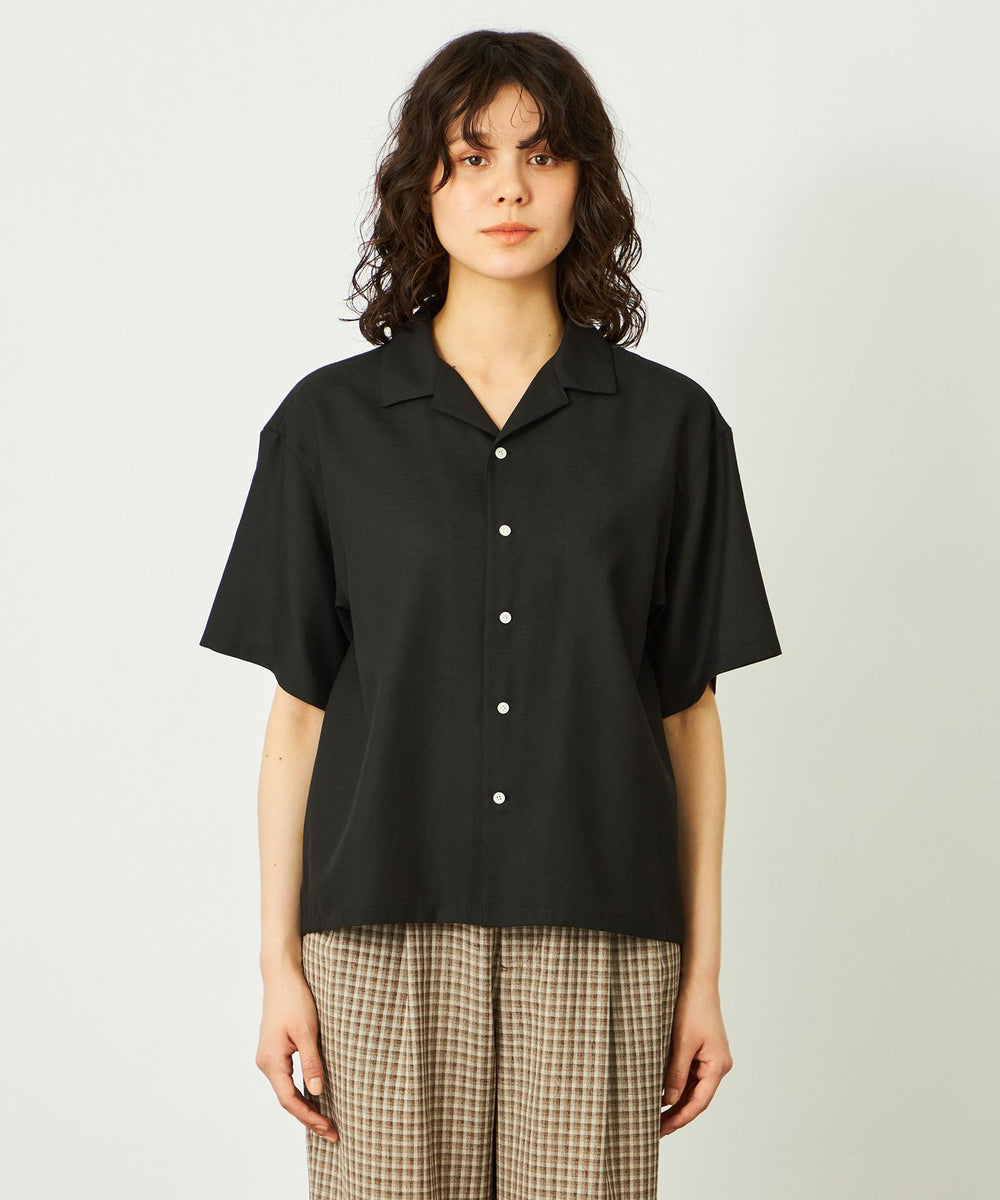 GREY LABEL リネンミックスオープンカラーシャツ(トップス