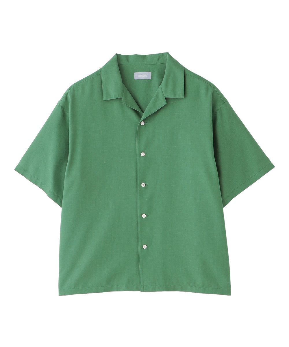 GREY LABEL リネンミックスオープンカラーシャツ(トップス
