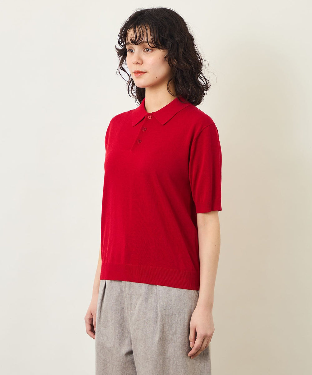 【良品】michael rosso 英国製マルチカラー綿麻ニット　ゆるだぼ GREY LABEL リネンミックスポロニット(トップス)｜MACKINTOSH