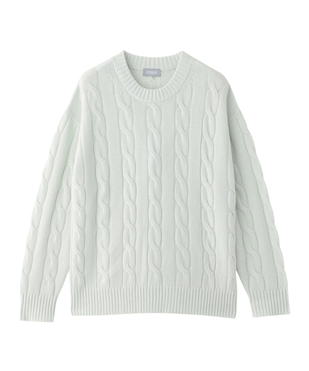 現行　白タグ　MACKINTOSH LONDON ケーブルニット　ドレス　伊製糸 ケーブルニットプルオーバー(トップス)｜MACKINTOSH LONDON