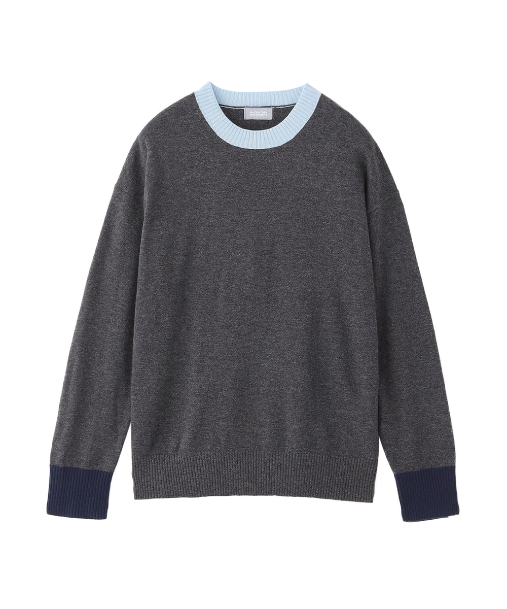 GREY LABEL ウールカシミヤバイカラーニット(トップス)｜MACKINTOSH