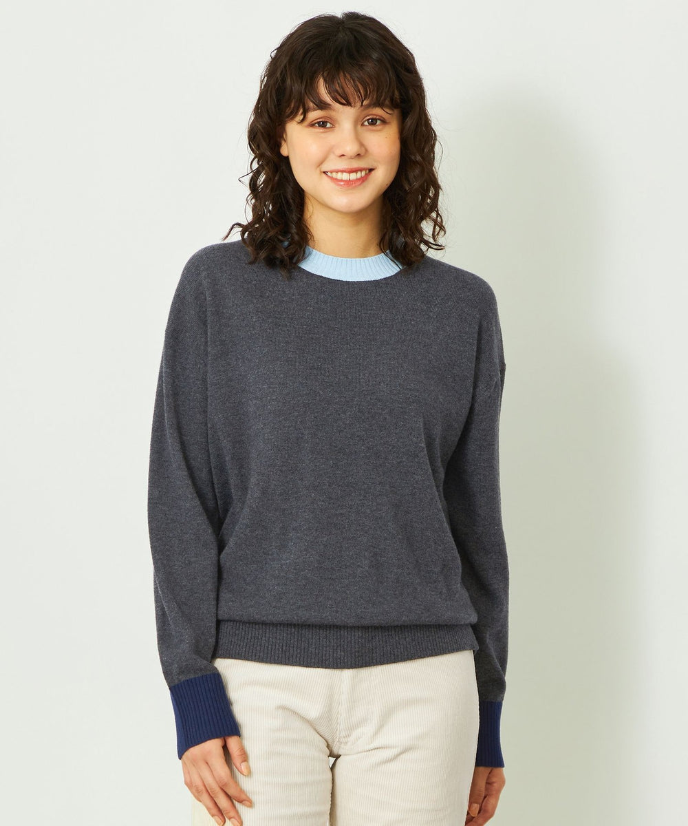 GREY LABEL ウールカシミヤバイカラーニット(トップス)｜MACKINTOSH