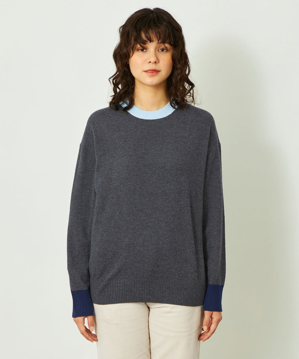 GREY LABEL ウールカシミヤバイカラーニット(トップス)｜MACKINTOSH