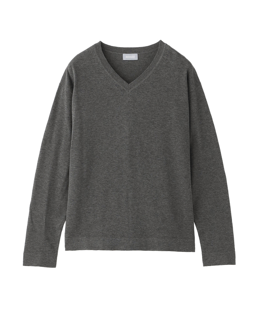 GREY LABEL ファインコットンVネックニット(トップス)｜MACKINTOSH
