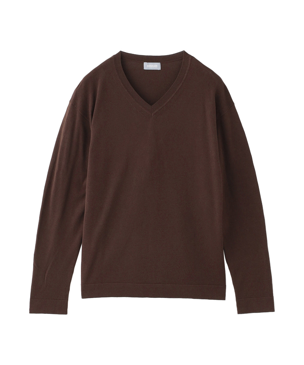 kolor 16SS リョウマツモト着 レイヤード風凹凸編地Vネックニット kolor 16SS リョウマツモト着 レイヤード風凹凸編地Vネックニット